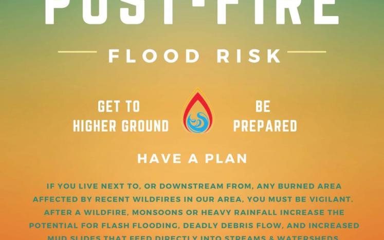 Post Fire flood risk flyer